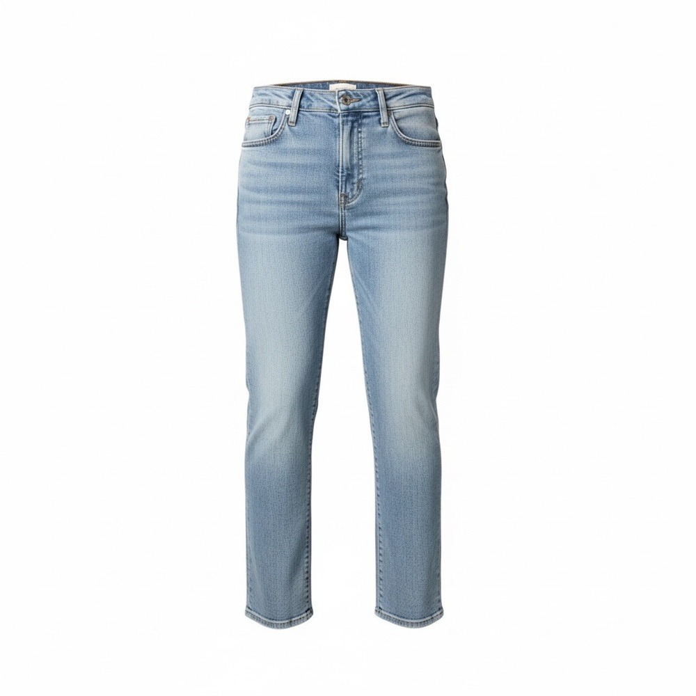 FRAME Le High Straight Jeans | Colorado Light Wash | Size 26 | Raw Hem